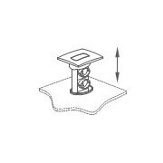 Розеточный блок для столов на 2 электророзетки