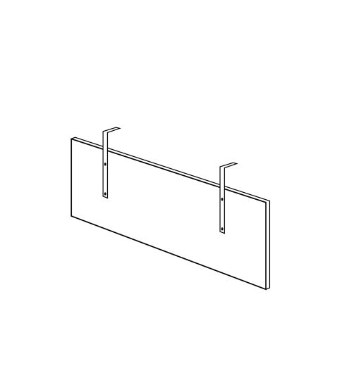 Защитная панель для отдельно стоящего стола длиной 180 см белый