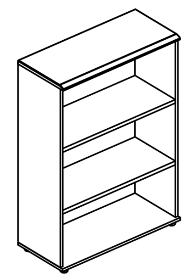 Стеллаж средний (топ МДФ) мокко премиум / мокко премиум
