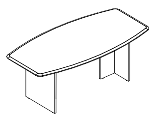 Стол для переговоров фигурный на опорах ДСП  мокко премиум