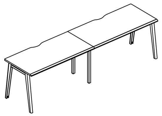 Рабочая станция на каркас МТ 1 скос (2х120)  вяз либерти / белый, вставка мокко