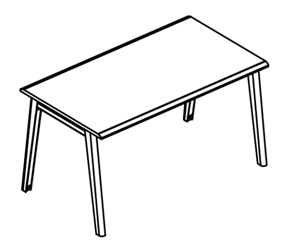 Стол рабочий на металлокаркасе МТ (2 скоса)  мокко премиум / белый, вставка мокко